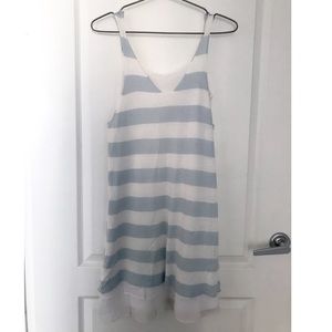 Stripe pattern knit dress with kang kang base